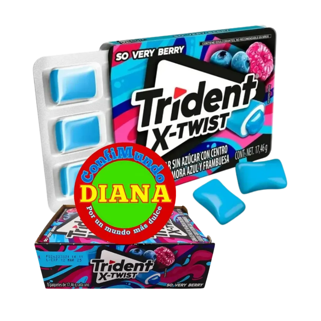 Trident twist frambuesa azul
