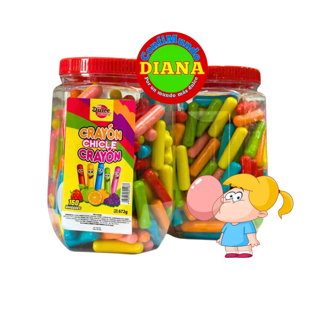 Chicle crayón bote