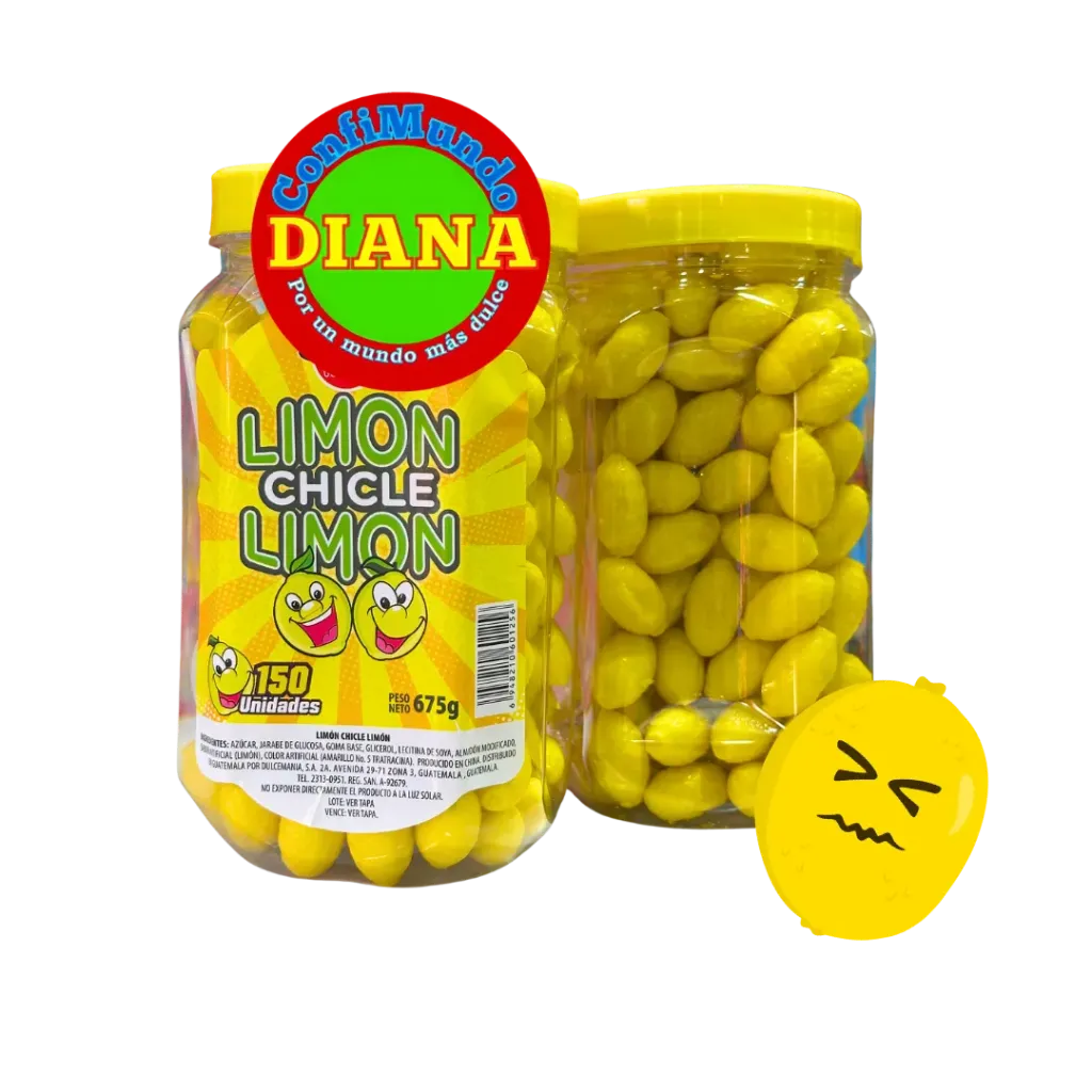 Chicle limón bote