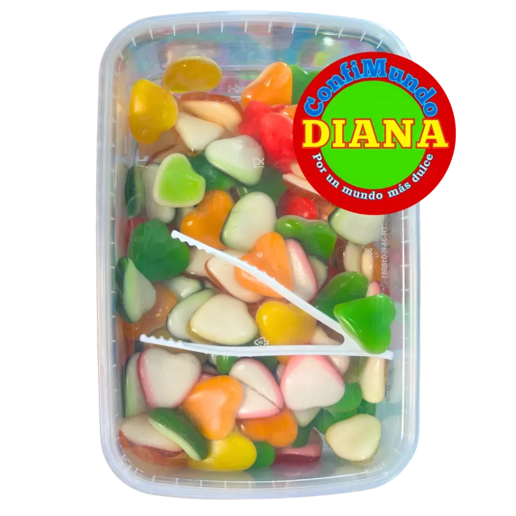 Gomita corazón bicolor