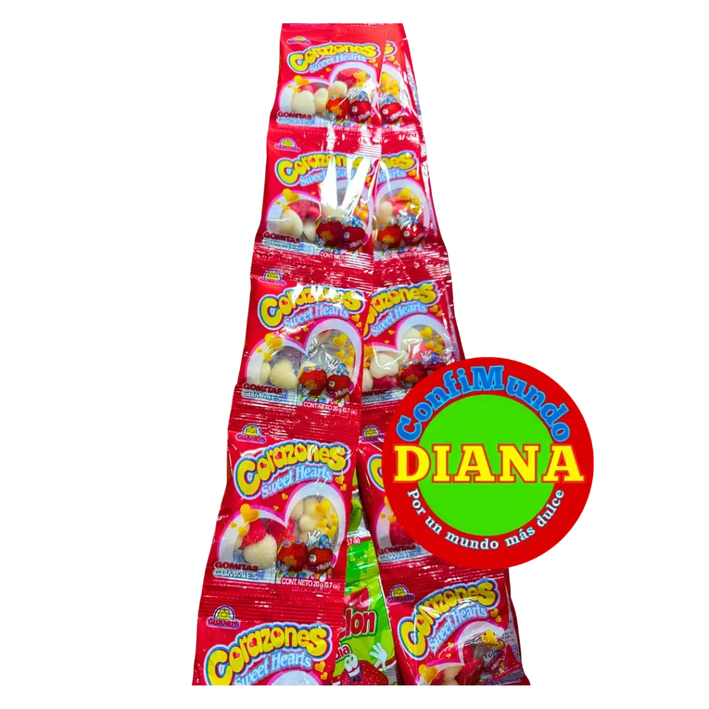 Gomita corazón ristra