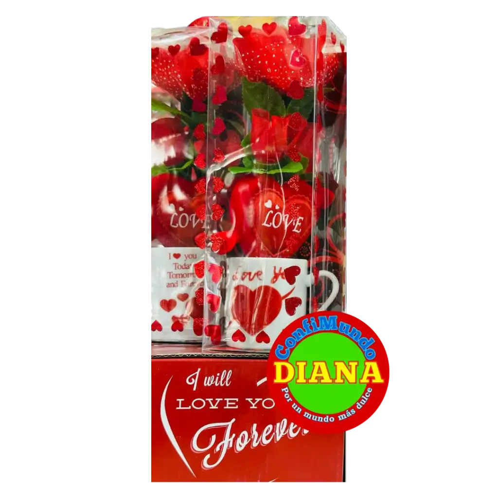 Rosa con taza