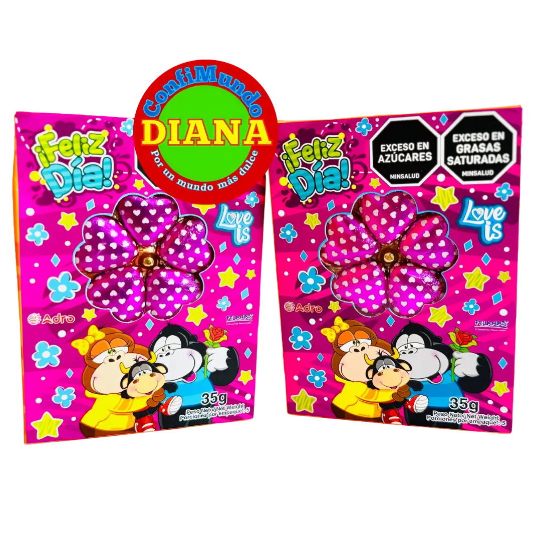 Cajita rosada felíz día 35g