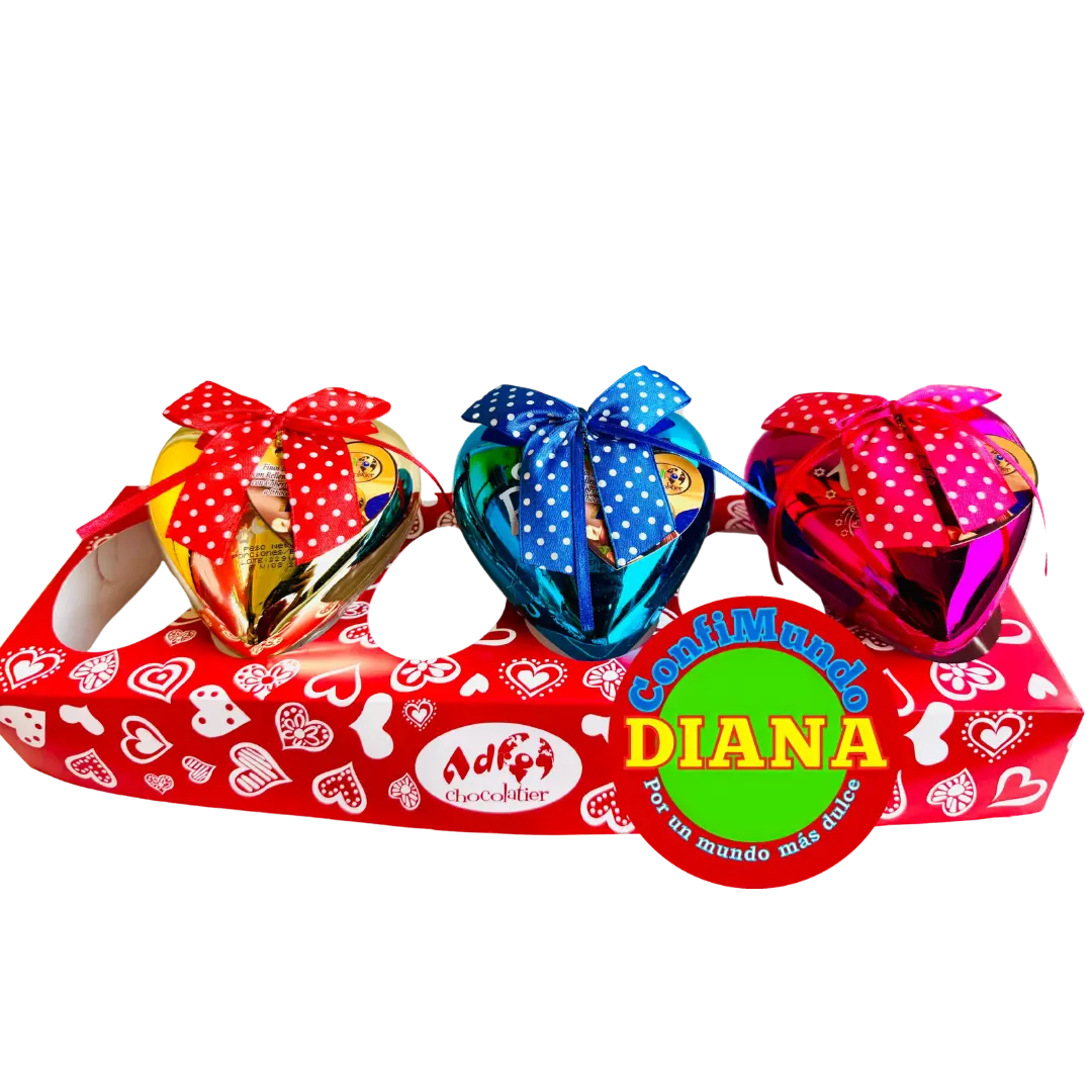 Corazón estuche lata con chongo