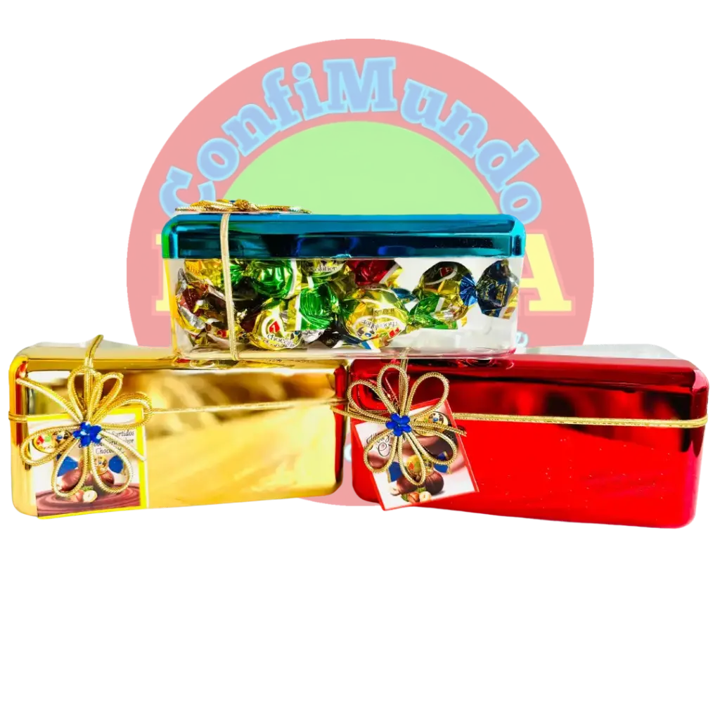 Estuche rectangular con flor tipo chongo