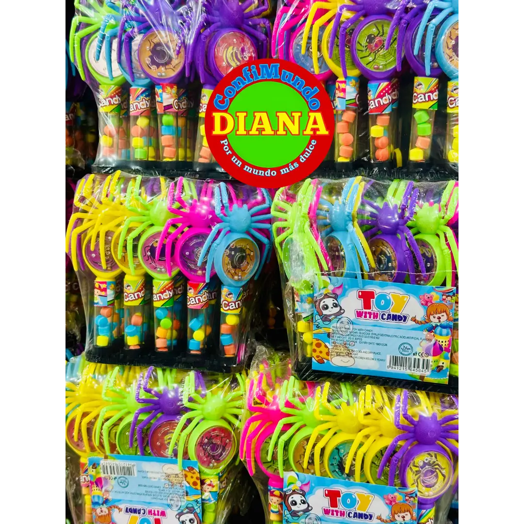 Juguete araña con dulces