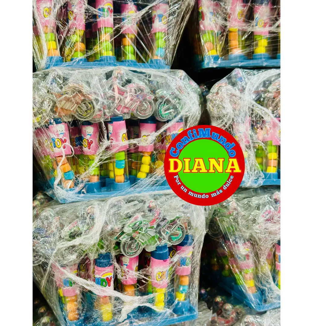 Juguete moto con dulces