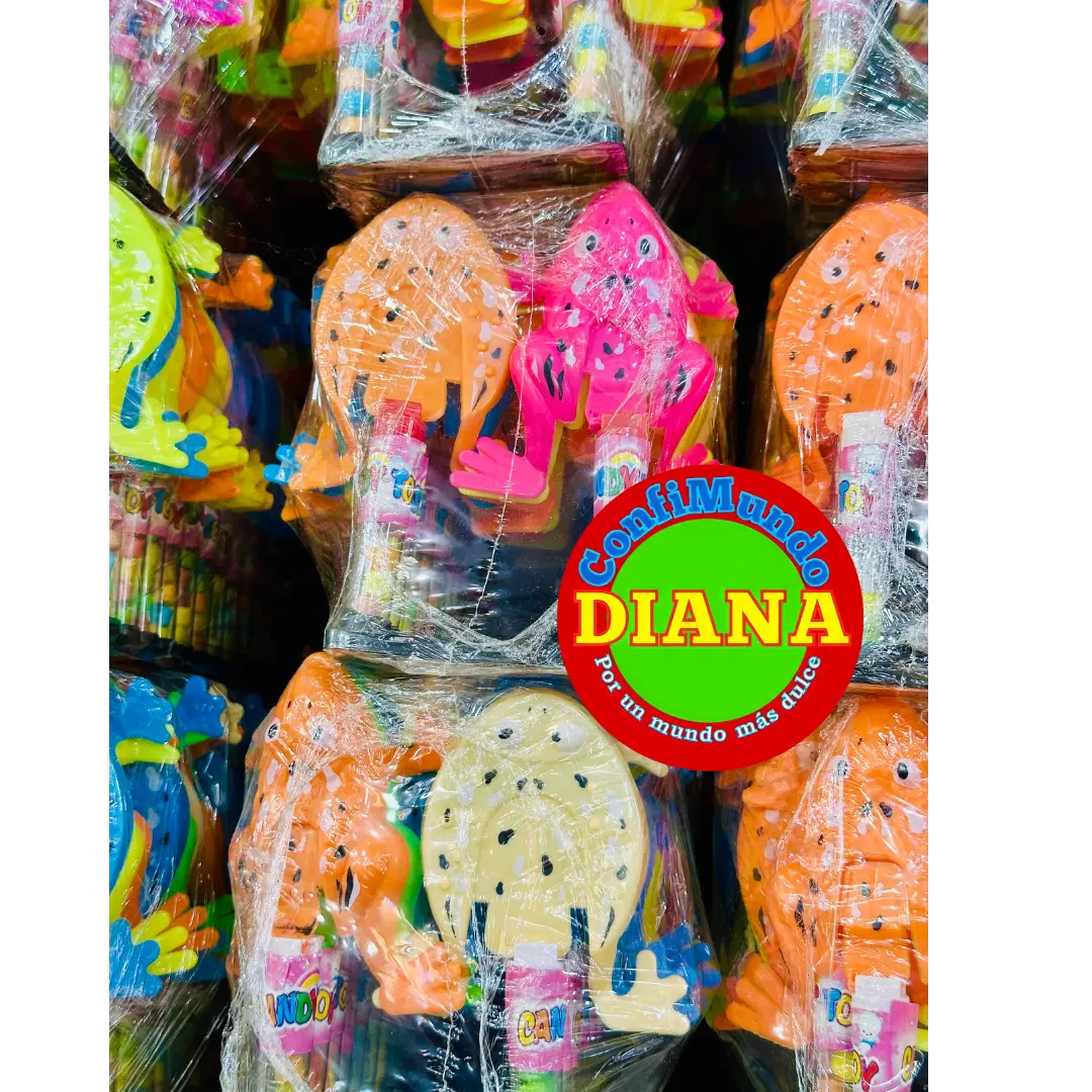 Juguete rana con dulces